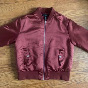 Forever 21 Maroon Bomber Jacket